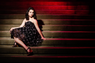 UGA college bound high school senior dances around the city streets for her senior pictures by Starr Petronella.
