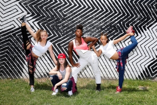 Young gymnasts take to the streets of Atlanta to show off their skills and strength. Photos by Urban Flair Photography, Starr Petronella